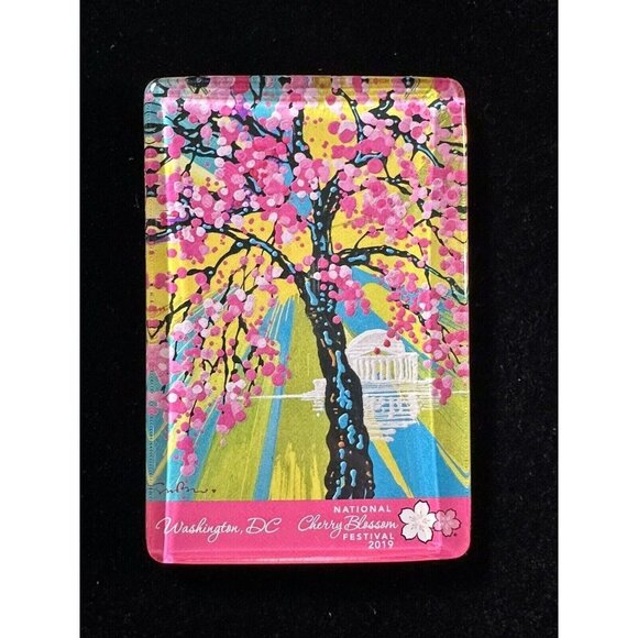 2019 Cherry Blossom Festival Hard Plastic Magnet Washington, DC NWOT Official - Picture 1 of 1